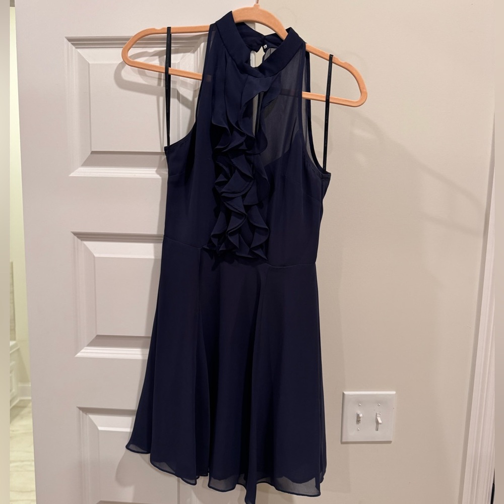 BCBGeneration navy ruffle dress